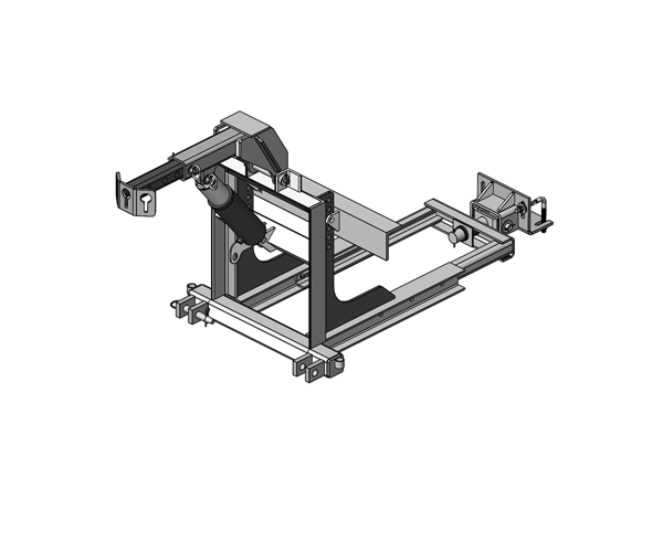 Bumper To Axle Mounted Hitch, Isometric
(Universal Pin-On Shown)