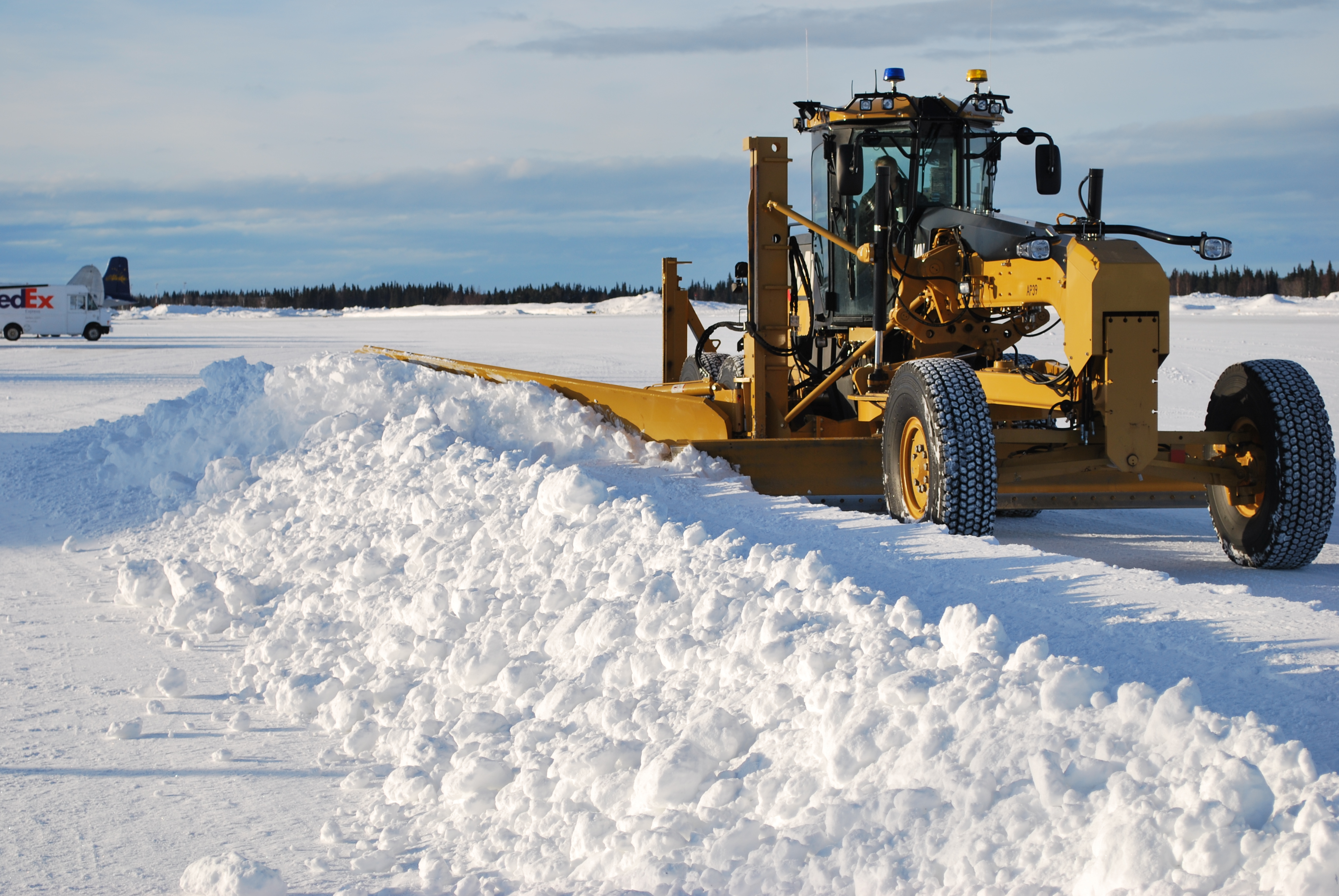 Snow wings improve "one-pass" snow clearing performance by allowi...