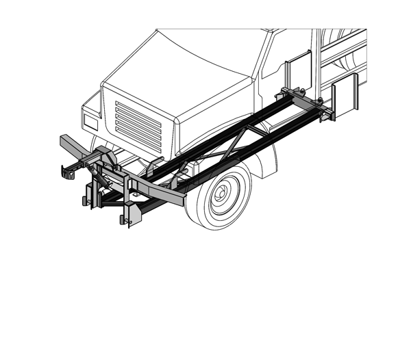 Low-Profile Under-Axle, Isometric (UQH Shown)